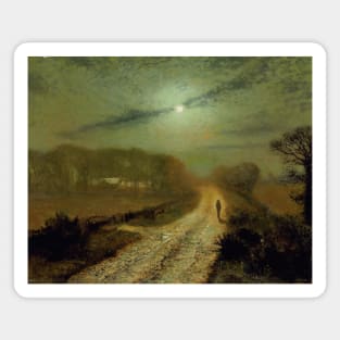 A Moonlit Landscape by John Atkinson Grimshaw Magnet